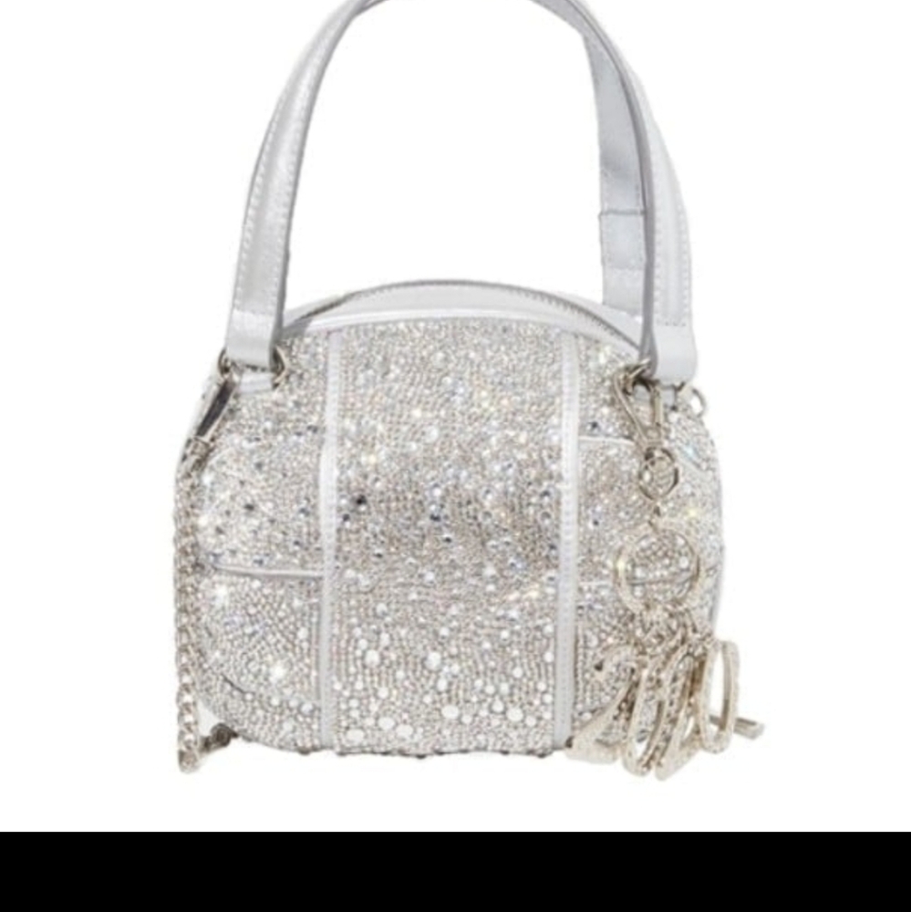 Betsey Johnson Limited Edition NYE 2020 Ball Drop Crossbody, Silver